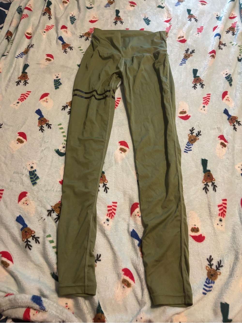 Olive Green  Athletic Leggings